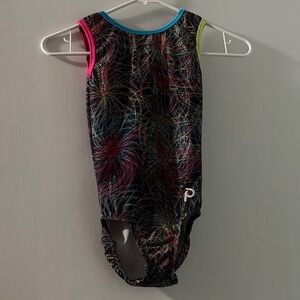 Colorful Patterned Plum Leotard